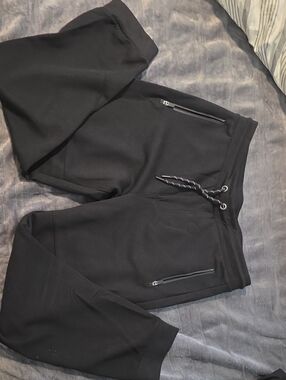 Aeropostale Men's Black Zip-Pocket Joggers
